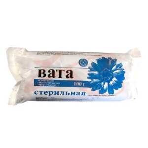 Изображение Ника вата хирургическая 100г стер. Ника вата хирургическая 100г стер.. Фото