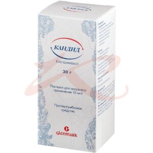 Кандид порошок для наружного применения 10мг/г 30г. Фото