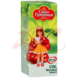 Сады придонья сок 200мл. яблоко + вишня 5 мес. +. Фото