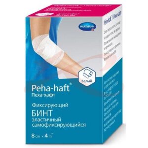 Пеха-хафт колор бинт когезивный самофикс 8смх4м белый. Фото