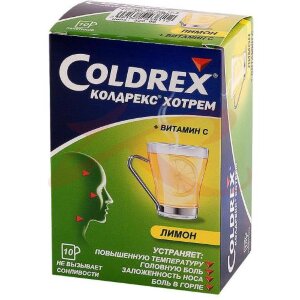 Изображение Колдрекс хотрем порошок для приготовления раствора для приема внутрь 5г №10 лимонный Колдрекс хотрем порошок для приготовления раствора для приема внутрь 5г №10 лимонный. Фото
