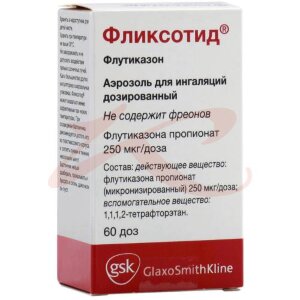 Фликсотид аэрозоль для ингаляций дозированный 250мкг/доза 60доз. Фото