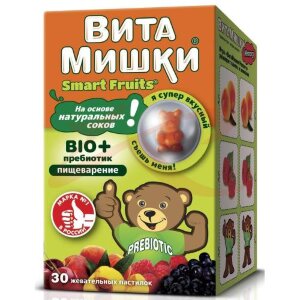 Изображение Витамишки био плюс пребиотик пастилки жевательные №30 Витамишки био плюс пребиотик пастилки жевательные №30. Фото