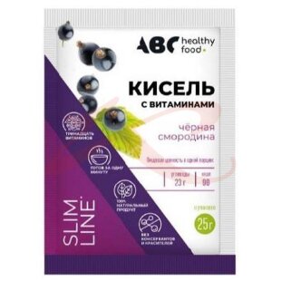 Авс хэлси фуд кисель 25г витамины-кальций вкус черной смородины. Фото