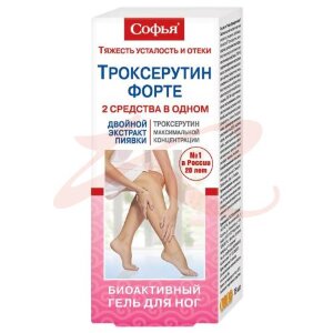 Софья троксерутин форте гель для ног 75мл. Фото