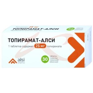 Топирамат таблетки покрытые пленочной оболочкой 25мг №30. Фото