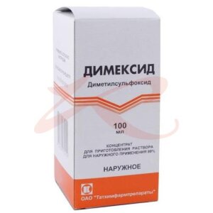 Димексид концентрат для приготовления раствора для наружного применения 99% 100мл. Фото