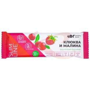 Авс хэлси фуд батончик фруктовый 30г клюква-малина. Фото