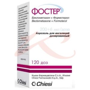 Фостер аэрозоль для ингаляций дозированный 0,2мг + 0,006мг/доза 120доз. Фото