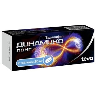 Динамико лонг таблетки покрытые пленочной оболочкой 20мг №2. Фото