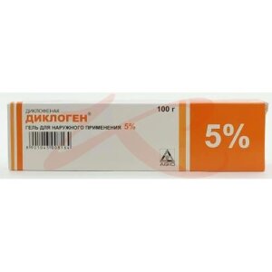 Диклоген гель для наружного применения 5% 100г. Фото