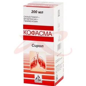 Изображение Кофасма сироп 200мл в комплекте с колпачком дозировочным Кофасма сироп 200мл в комплекте с колпачком дозировочным. Фото