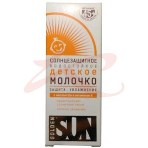 Голден сан молочко детское 40мл солнцезащит. водост. spf45 +. Фото