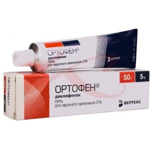 Изображение Ортофен гель для наружного применения 5% 50г Ортофен гель для наружного применения 5% 50г. Фото