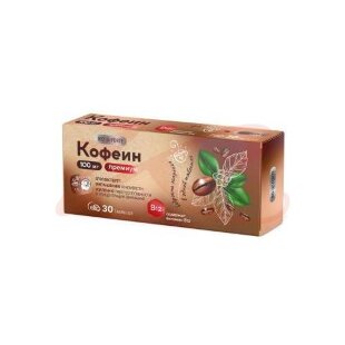 Биофорте кофеин премиум таблетки 100мг №30 с вит в12. Фото