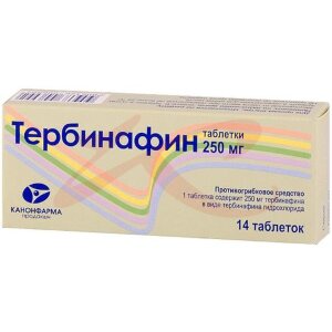 Тербинафин канон таблетки 250мг №14. Фото