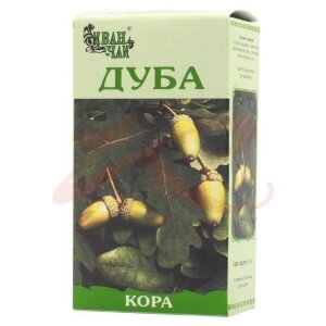 Дуба кора сырье растительное измельченное 50г. Фото