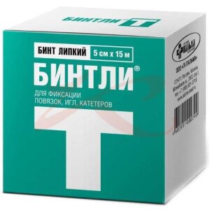 Бинтли-т бинт липкий проницаемый 5смх15м. Фото
