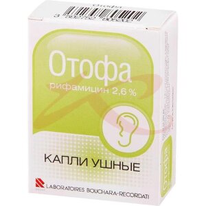 Отофа капли ушные 2,6% 10мл в комплекте с пипеткой. Фото