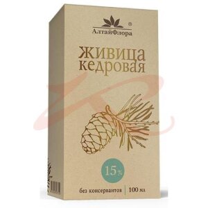 Алтайфлора живица 15% 100мл кедровая. Фото