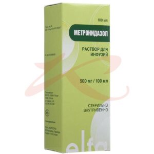Метронидазол раствор для инфузий 5мг/мл 100мл №1. Фото