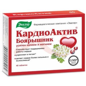 Изображение Эвалар кардиоактив боярышник таблетки №40 калий + магний Эвалар кардиоактив боярышник таблетки №40 калий + магний. Фото