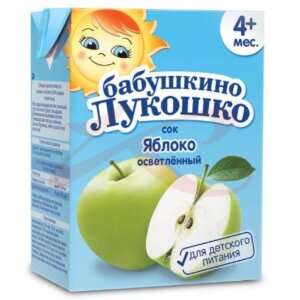Изображение Бабушкино лукошко сок 200мл яблоко осветлен. 4мес + Бабушкино лукошко сок 200мл яблоко осветлен. 4мес +. Фото