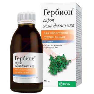 Гербион исландского мха сироп 150мл /в комплекте с ложкой дозирующей/. Фото