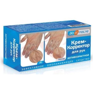 До и после крем для рук 100мл корректор антивозрастной. Фото