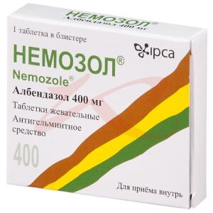 Немозол таблетки жевательные 400мг №1. Фото