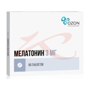 Мелатонин таблетки покрытые пленочной оболочкой 3мг №60. Фото