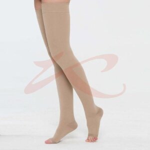 Центр компресс чулки компрессионные до бедра откр мысок 2кл р 1 крем. Фото