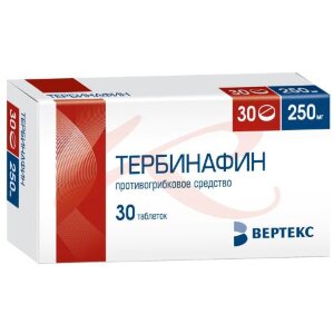 Тербинафин-вертекс таблетки 250мг №30. Фото