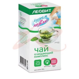 Леовит худеем за неделю чай 2г №25 очищ. комплекс. Фото