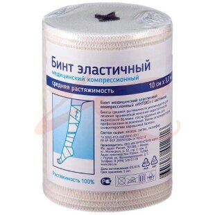Интекс бинт эластичный компрессионный ср 3мх10см застежка. Фото