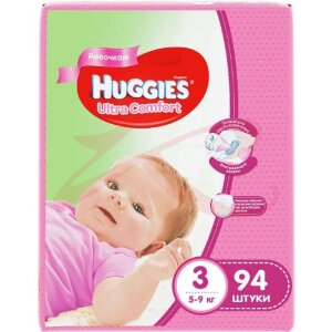 Хаггис подгузники ультра комфорт 5-9кг д/дев. №94 [huggies]. Фото