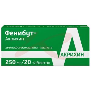 Фенибут-акрихин таблетки 250мг №20. Фото