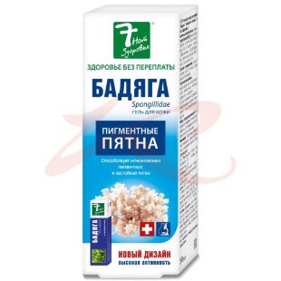 7 нот здоровья бадяга гель для тела 50мл о/пигмент. пятен п/угрях и синяках. Фото