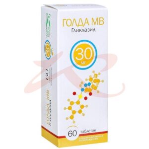 Голда таблетки с модифицированным высвобождением 30мг №60. Фото