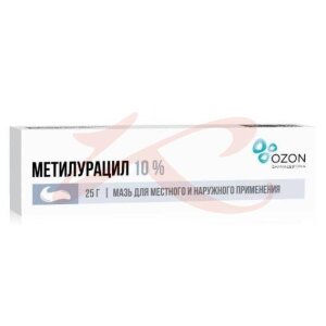 Метилурацил мазь для местного и наружного применения 10% 25г. Фото