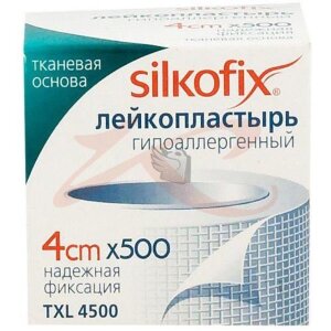 Силкофикс лейкопласт. 4х500см ткан. [silkofix]. Фото