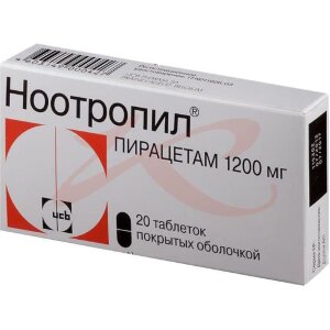 Изображение Ноотропил таблетки покрытые оболочкой 1200мг №20 Ноотропил таблетки покрытые оболочкой 1200мг №20. Фото