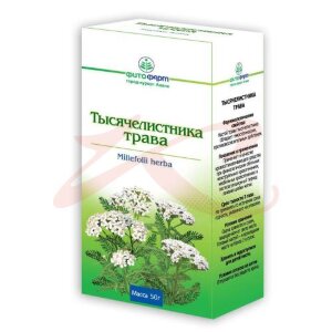 Тысячелистника трава резано-прессованная 50г. Фото