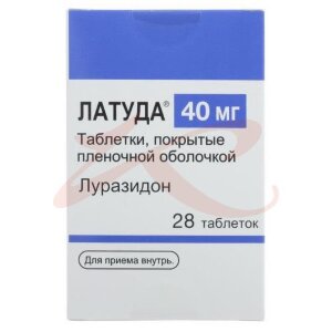 Латуда таблетки покрытые пленочной оболочкой 40мг №28. Фото