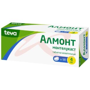 Алмонт таблетки жевательные 4мг №98. Фото