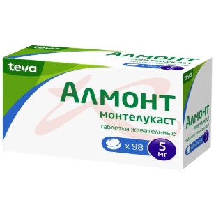 Алмонт таблетки жевательные 5мг №98. Фото