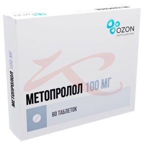 Метопролол таблетки 100мг №60. Фото