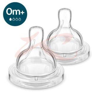 Авент анти-колик соска силиконовая №2 медл поток 0мес +  /арт scy761/02/. Фото