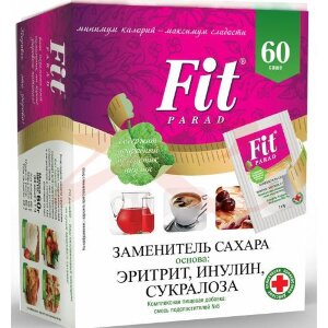 Фитпарад №6 заменитель сахара №60 эритрит + инулин + сукралоза (смесь). Фото