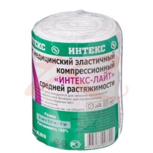 Интекс бинт эластичный компрессионный ср 8смх3м застежка. Фото
